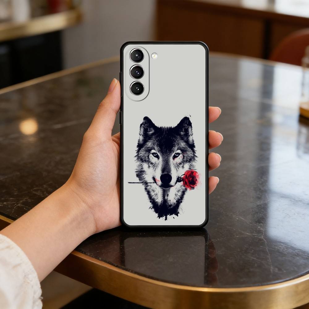 W-Wolf A-Animals Cool Case for Samsung Galaxy S21 S25 FE S24 S23 Ultra S20 S9 S22 Plus S10 TPU Cover
