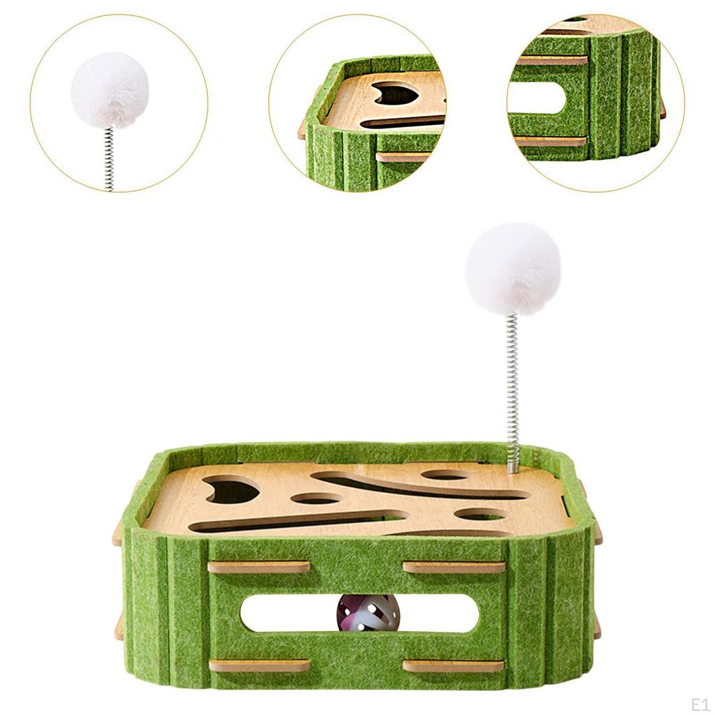 Jucărie Zgârietor pentru Pisici, Circuit cu Bile, Scândură Zgârietoare, Pad Zgârietor pentru Antrenament Pisoi de Interior