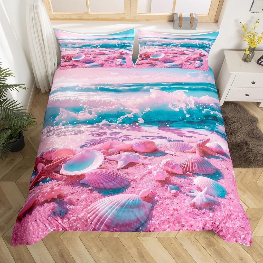 Princess Castle Bedding Set Cartoon Duvet Cover Pillowcase Girl Pink Quilt Cover for Children Gift Single Double Large Size