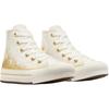 Converse All Star Canvas EVA Lift Fashion Versatile High Top Kids Canvas Shoes Kids Sneakers White Yellow A12877C