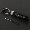 Suede Car Keyring Pendant Car Emblem Keychain For Honda Civic Accord Crosstour Spirior Odyssey Avancier UR-V Sienna Elysion CR-Z TT5