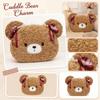 Soft Plush Bear Shaped Pillow with Decorative Ribbons and Lace Trim Suitable for Home Decoration and Playtime Use Ideal for Children and Adults