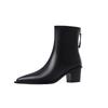 Fashion New Autumn/winter Split Leather Women Boots Pointed Toe Shoes for Women Fashion Boots Women Versatile High Heels Ankle Boots