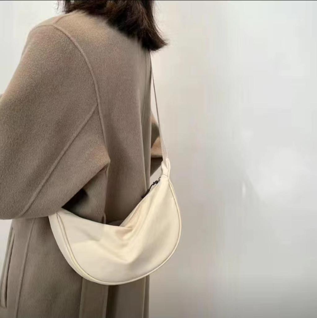 Nylon Crossbody Bag Women's New Style Dumpling Bag Lightweight Underarm Bag Simple Single Shoulder Canvas Bag