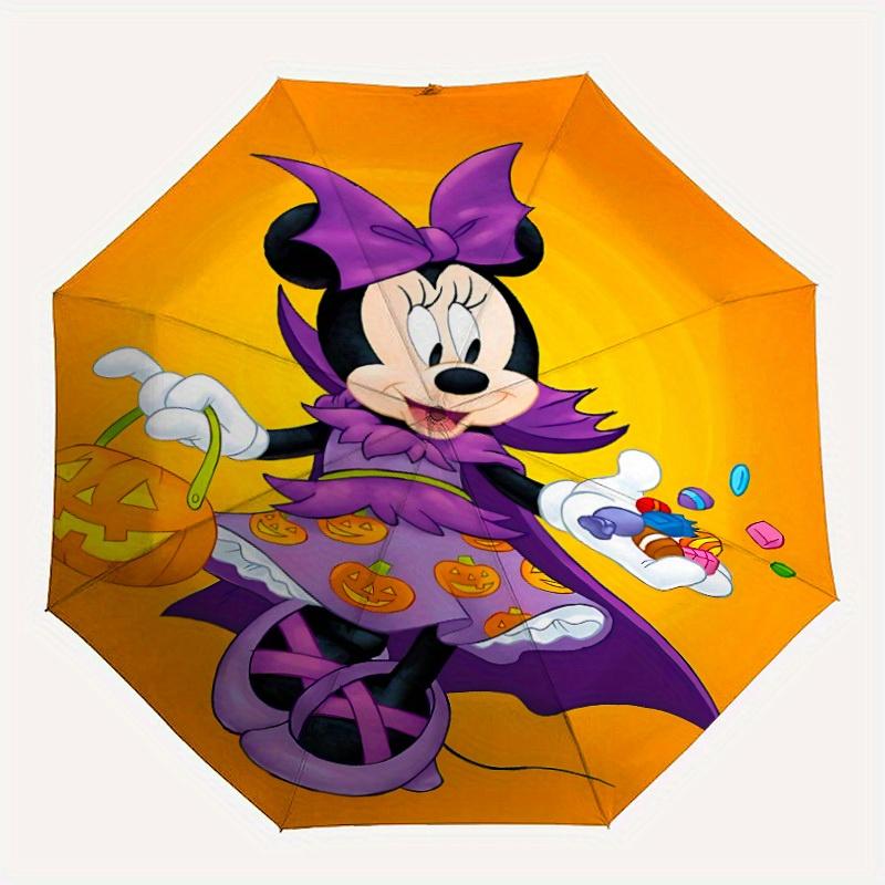 

1pc Halloween Minnie Automatic Umbrella Durable Iron Frame & Plastic Handle, Sturdy Construction, Playful Design yy250822033