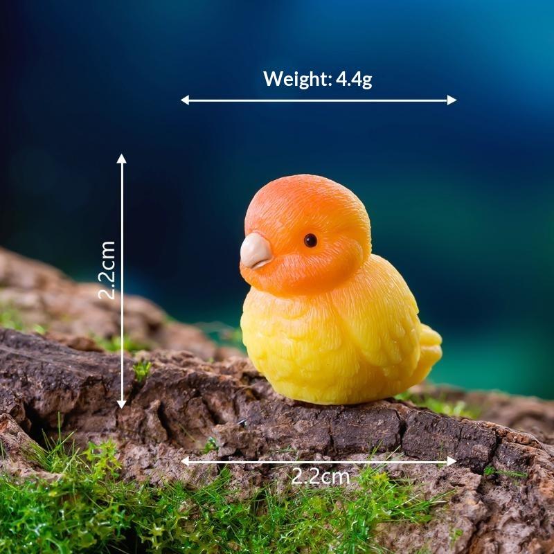 4Pcs Cute Resin Parrot Animal Figurine Style Fairy Shelf Sculpture Desktop Ornament Crafts Diy Flowerpot Decoration Accessories