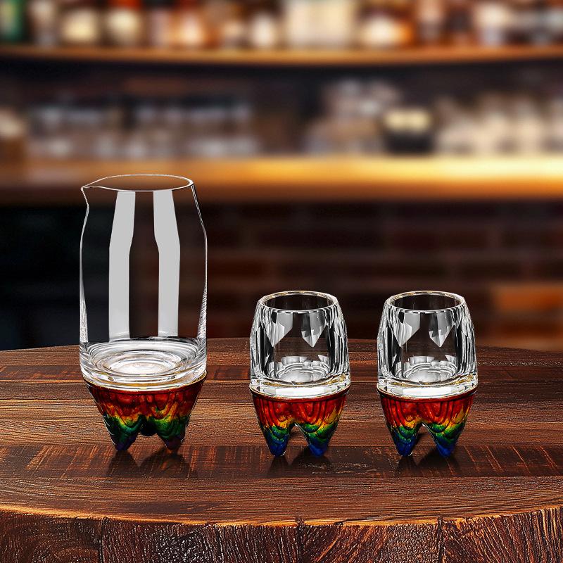 Baijiu Cup Household Creative Spirits Cup Transparent Glass One Mug Small Wine Glass One or Two Glasses Wine Dispenser