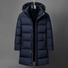 Fashion Winter Jacket for Men Down Coat Parka Men's White Goose Down Jacket Collar Hooded Warm Thick Long Padding
