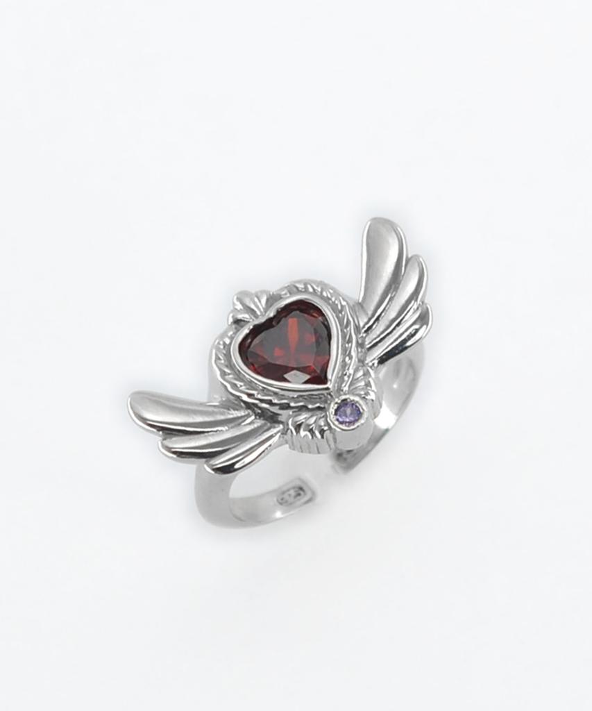 Vivus Lucia Wings 2 Love R Red Silver Ring