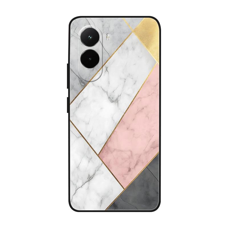 Etui na Poco M7 4G Fajne Malowane Marmurem Miękki Silikonowy Tylny Pokrowiec Na Xiaomi PocoM7 4G TPU Zderzak Fundas Poco M7 4G M 7 Coque