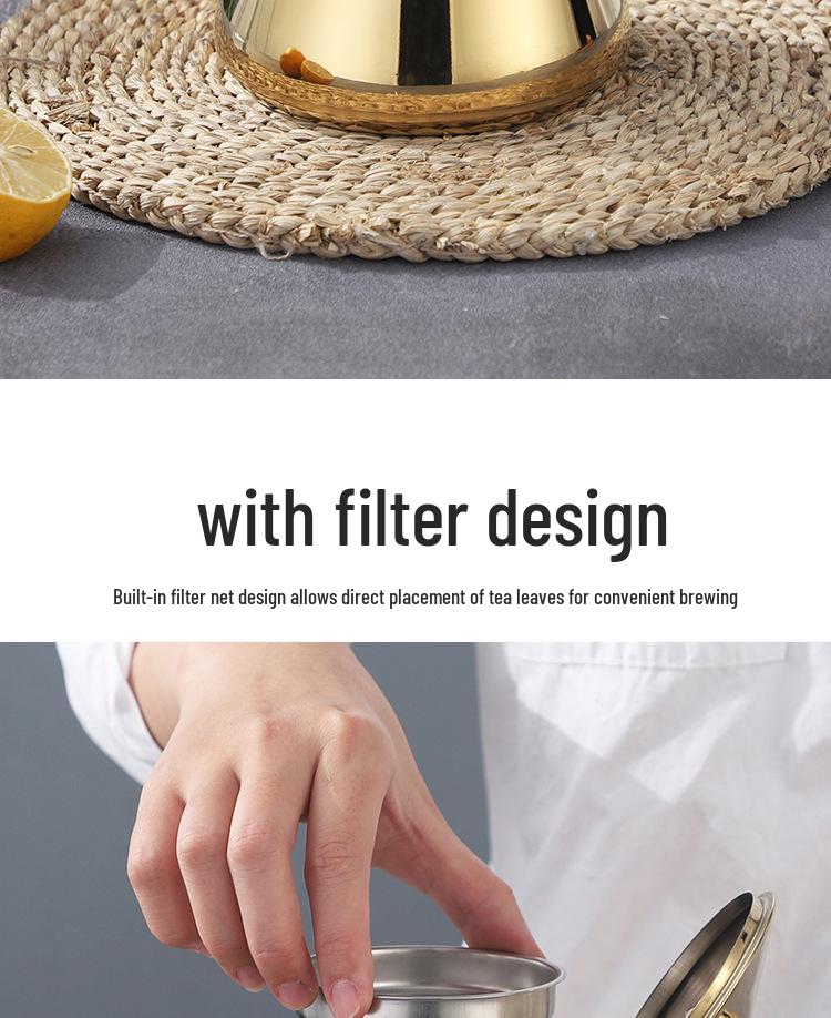 Stainless Steel Kashi Coffee & Teapot with Filter for Induction Cookers