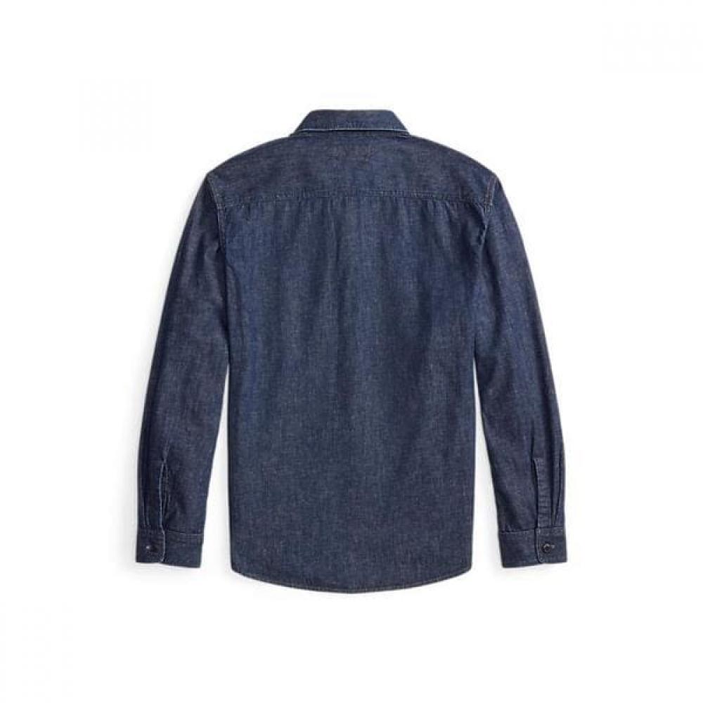 Double Rl Indigo Denim Workshirt Mnrrwov16820436410