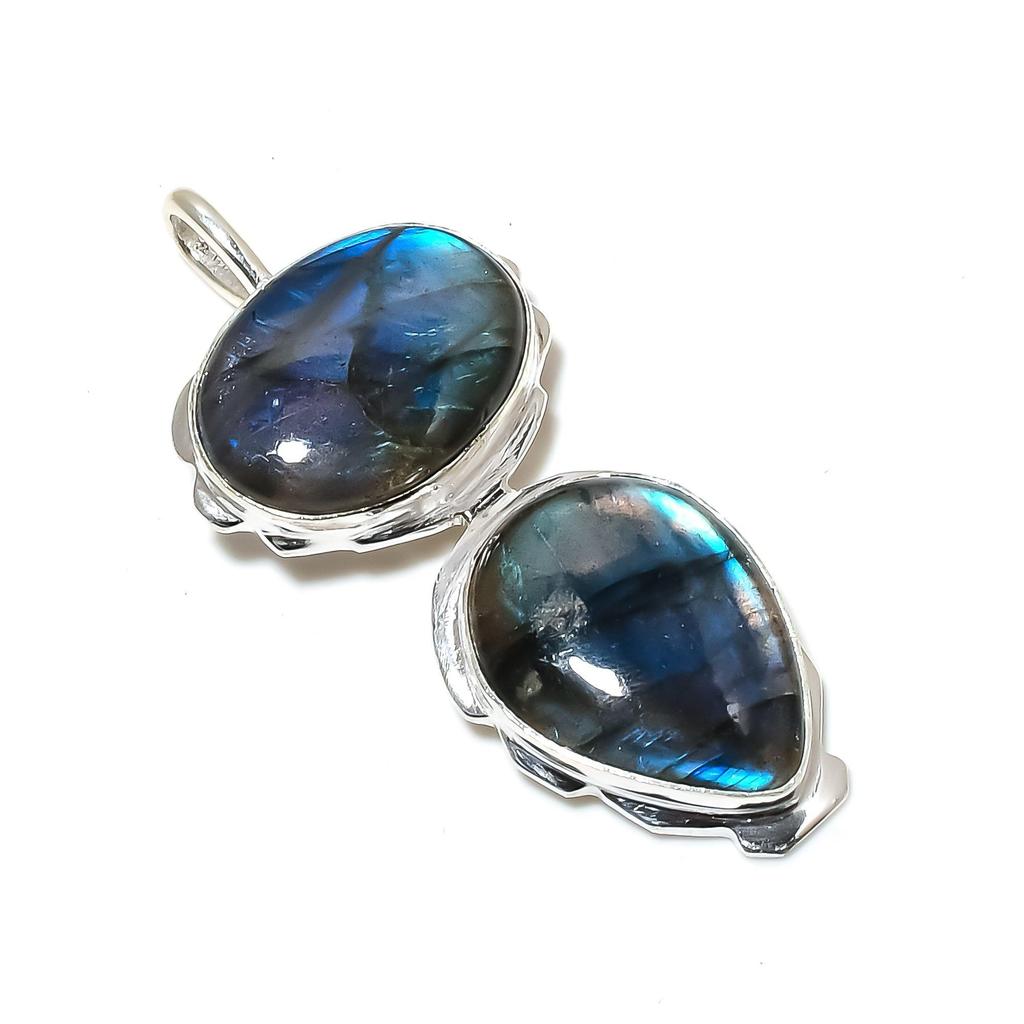 Pandantiv din Piatră Prețioasă Labradorit cu Flash Albastru Natural, Argint 925 Sterling - Design Handmade, Bijuterii pentru Purtare Zilnică, Pandantiv Unic Cadouri de Paște