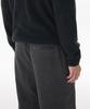 Musinsa Standard Brushed One-Pleat Wide Elastic Pants [Gunmetal]