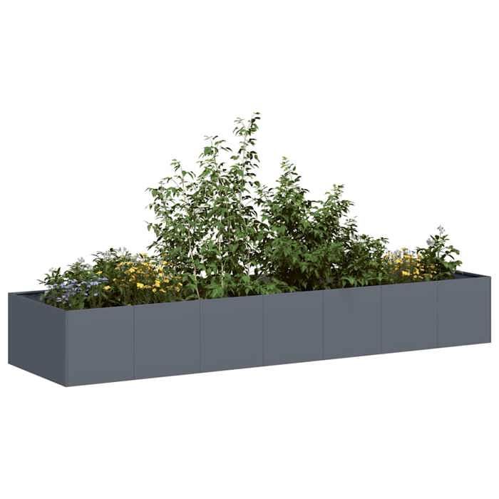 VidaXL Jardinière anthracite 280x80x40 cm acier 860761
