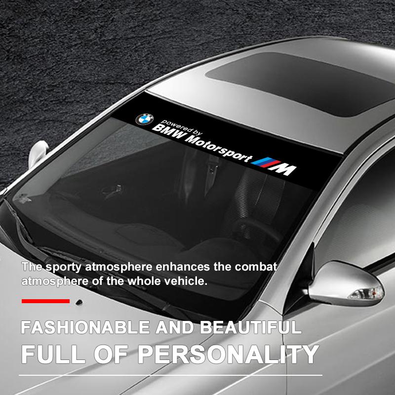 AAAPT1 Car Windshield Sticker Front Window Sticker Sunshade For BMW M5 M4 M3 F20 F40 F22 F30 E90 F32 F10 F06 F07 F46 E60 Z4 F15 F16 G30