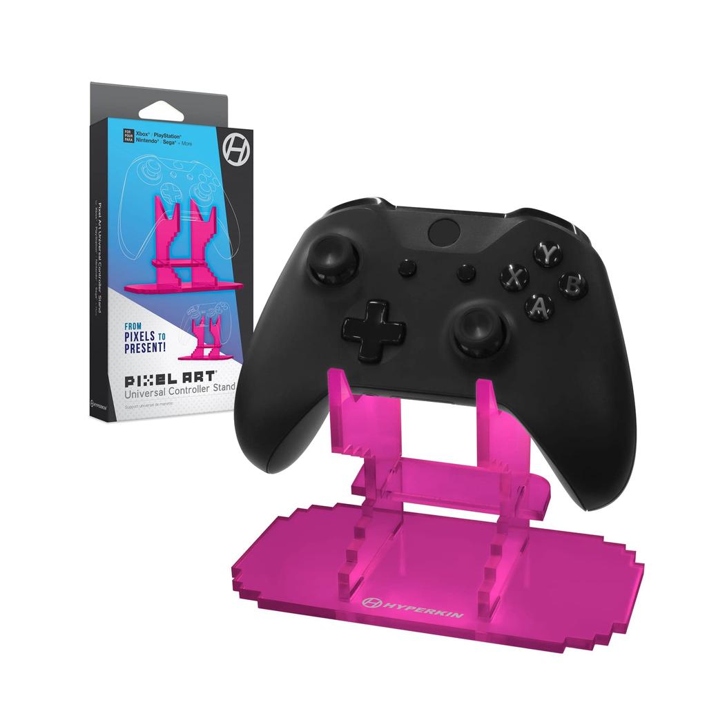 Hyperkin Pixel Art Universal Controller Stand Pixel Art Controller Stand Pink More Controller Stand / Xbox® / PlayStation® / Switch® /