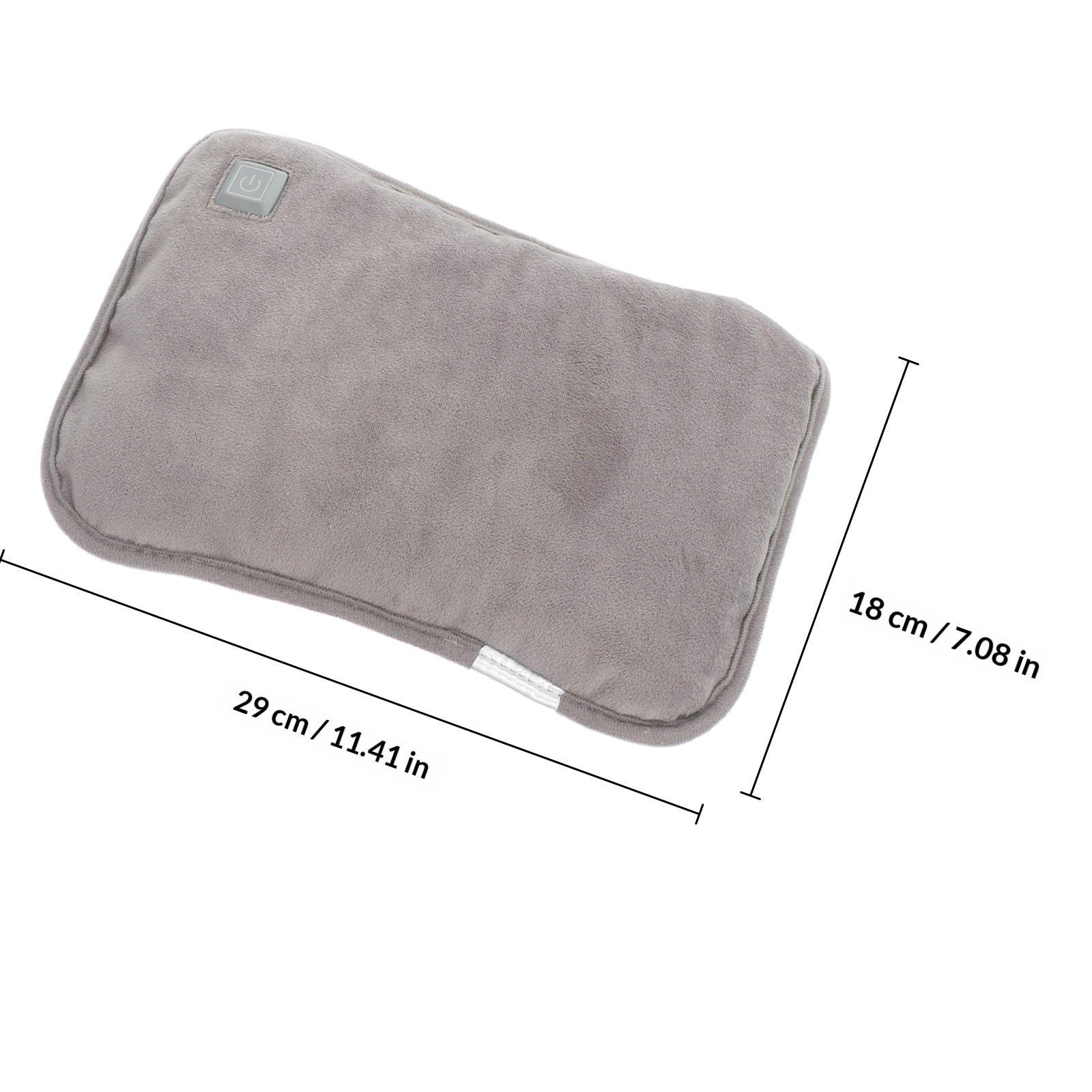 1Pcs Winter Hand Warmer USB Electric Heating Pillow Style Hollow Design Portable Rechargeable Convenient Hand Heating Bag Fast серый