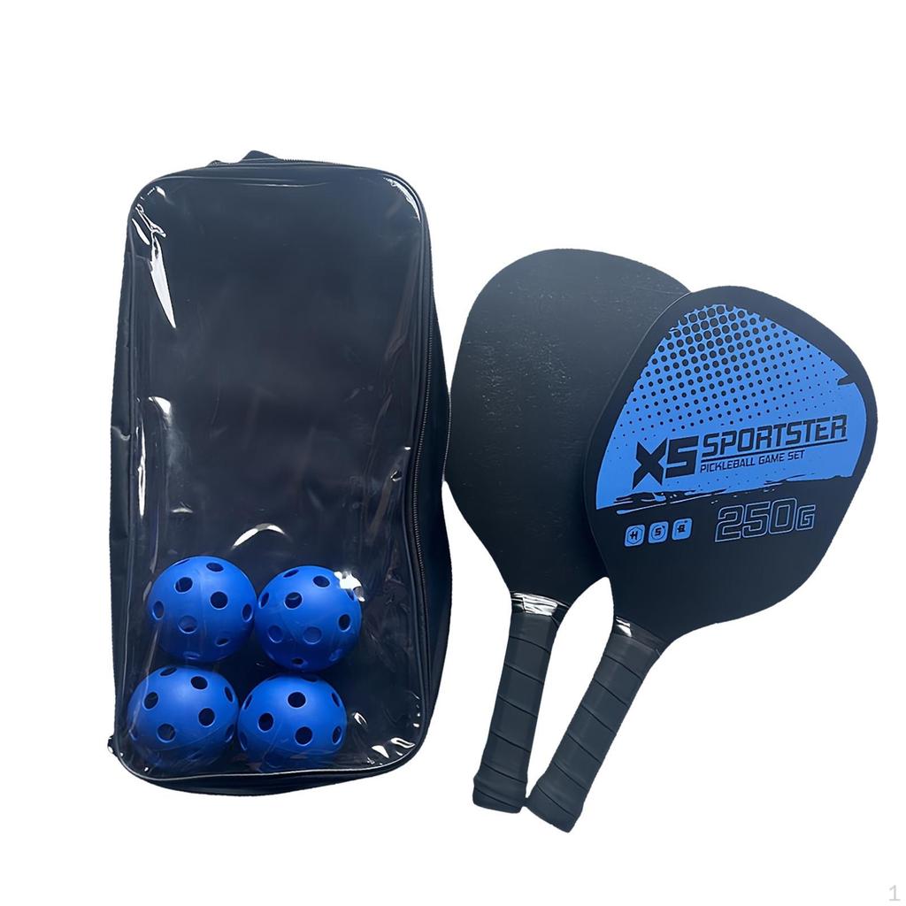 Pickleball Schläger Schläger 4 Picklebälle Leicht für Draußen Männer Anfänger Rot