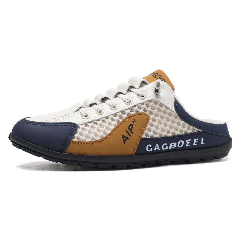 Men's Plus Size Mesh Slip-On Closed-Toe Summer Slippers
