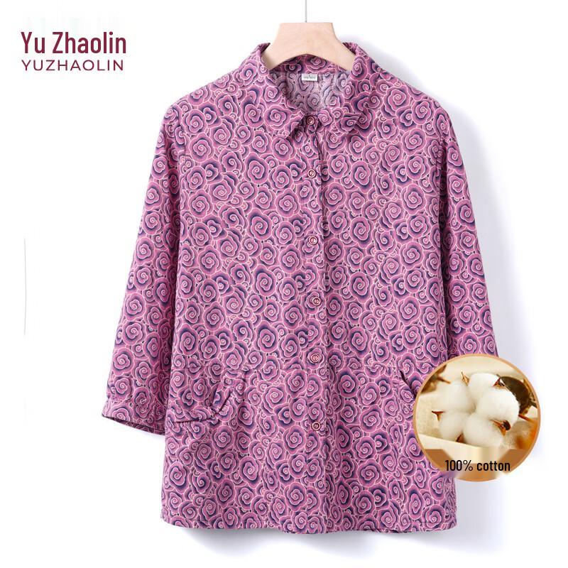 Yuzhaolin Women s 100% Cotton Floral Summer Shirt 5XL