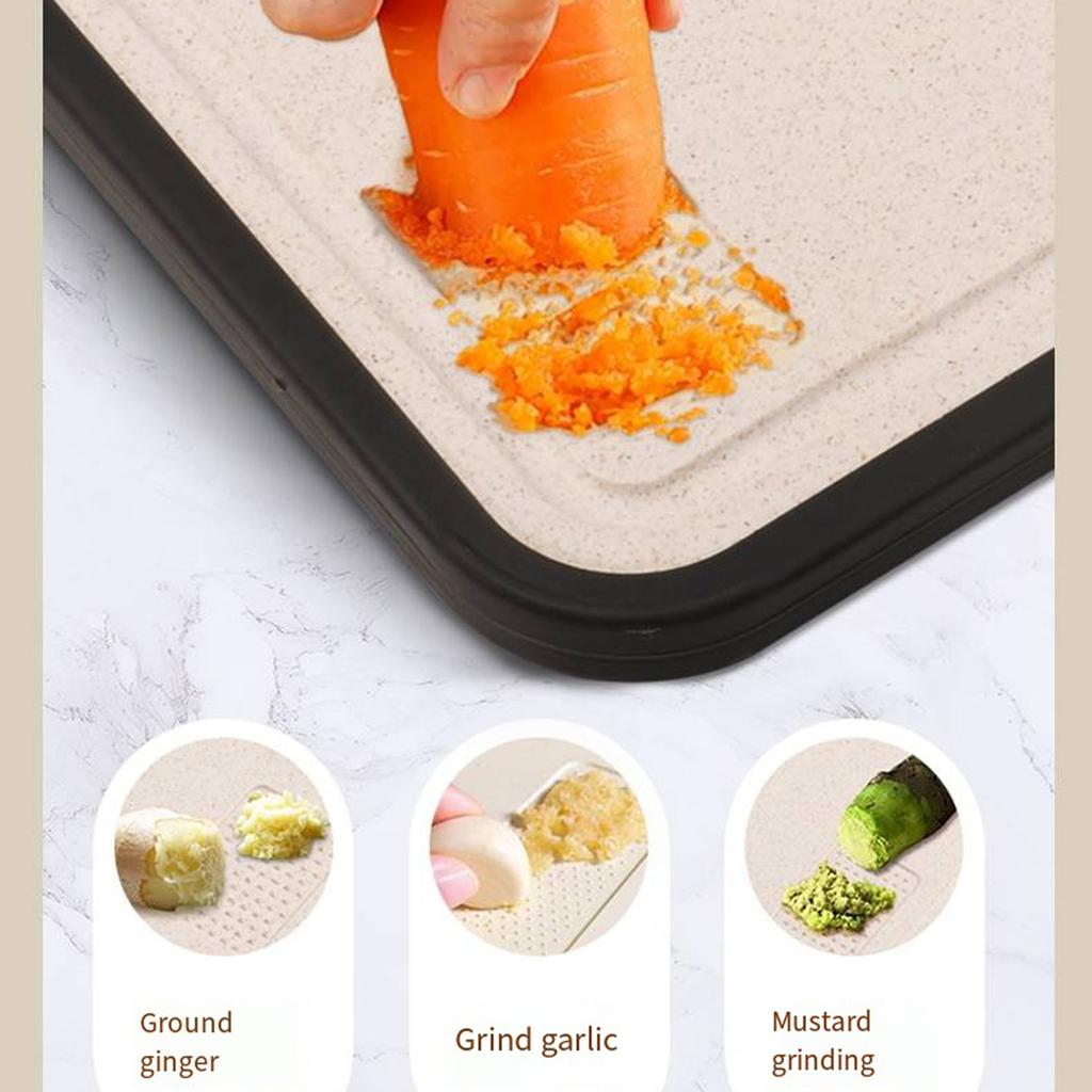 Cutting Board Double Sided, Titanium Cutting Board For Kitchen, Double Sided Food Grade, Easy To Clean, Non-slip Silicone Edge