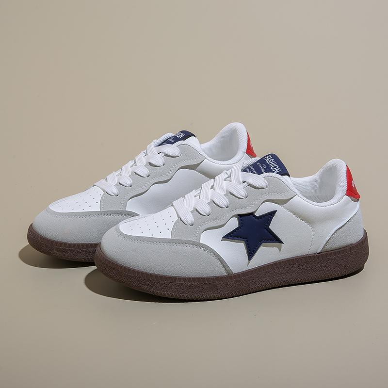 CRLAYDK Retro Women Fashion Sneakers Cute Lace Up Comfortable Skate Walking Shoes for Girls Casual Shopping Tennis Flats