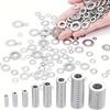 1PACK 80-580pcs Flat Gasket Combination Set, Easy To Install, Size M2-M12 Is Suitable for Home, Car