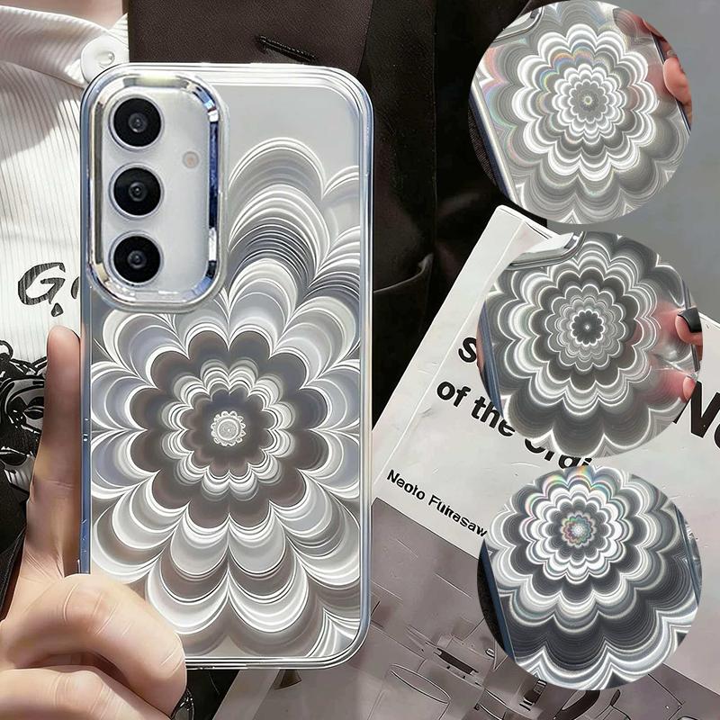 Fashion Laser Flowers Case for Samsung Galaxy A57 A37 A17 A07 A56 A36 A16 A55 A35 A25 A54 A34 A53 A52 S26 S25 S24 Case Cover Soft TPU Phone Back Cases