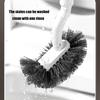 Bathroom Cleaning Brush and Stand Set for Stubborn Grimes Removal Curved Design Detachable Handle Toilet Bowl Scrubber