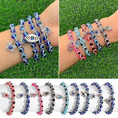 Accessoires, personalisierter Schmetterling Schildkröte Tier Schmuck, ethnisches kreatives Perlen Augen Anhänger Armband für Frauen