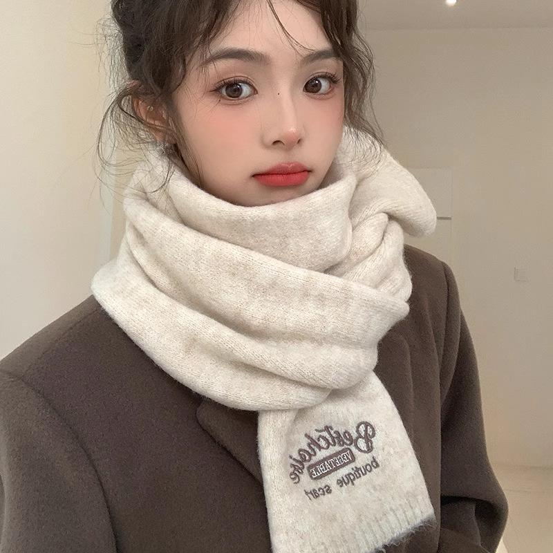 Wire Scarf Winter Girls New Year's Life Red Korean Version Versatile Christmas Scarf To Keep Warm and Advanced
