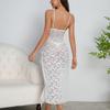Fairy Style Lace Deep V Nightgown Slim Fit Elegant Sheer Ruffle Print Sexy Cami Loungewear 878 Dreamy Feminine Sleepwear Perfect for Romantic Dates