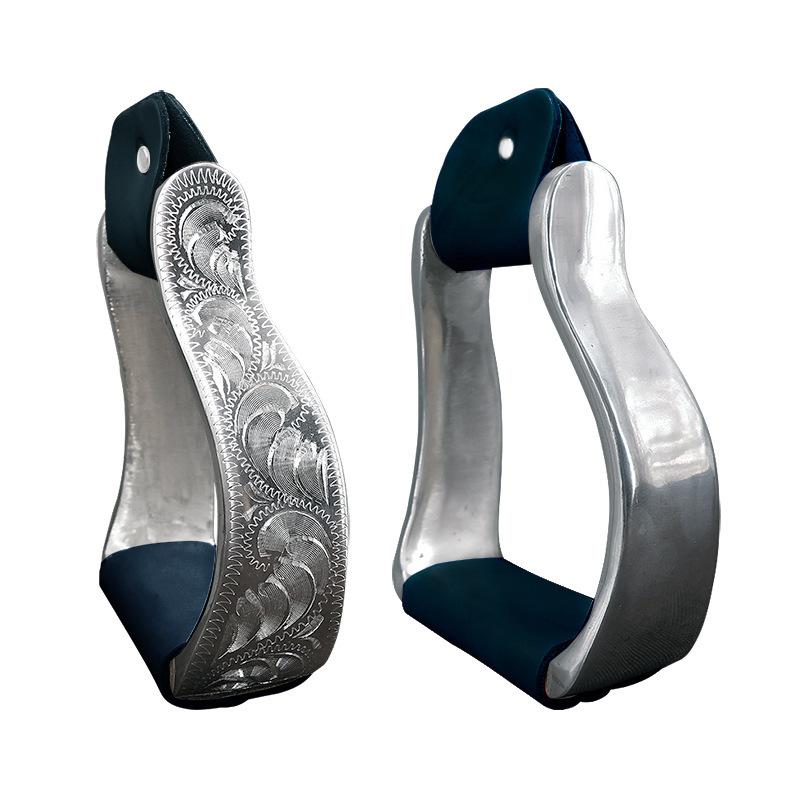 Buy Western Horse Stirrups Aluminum Riding Safety Stirrup Bendy Saddle