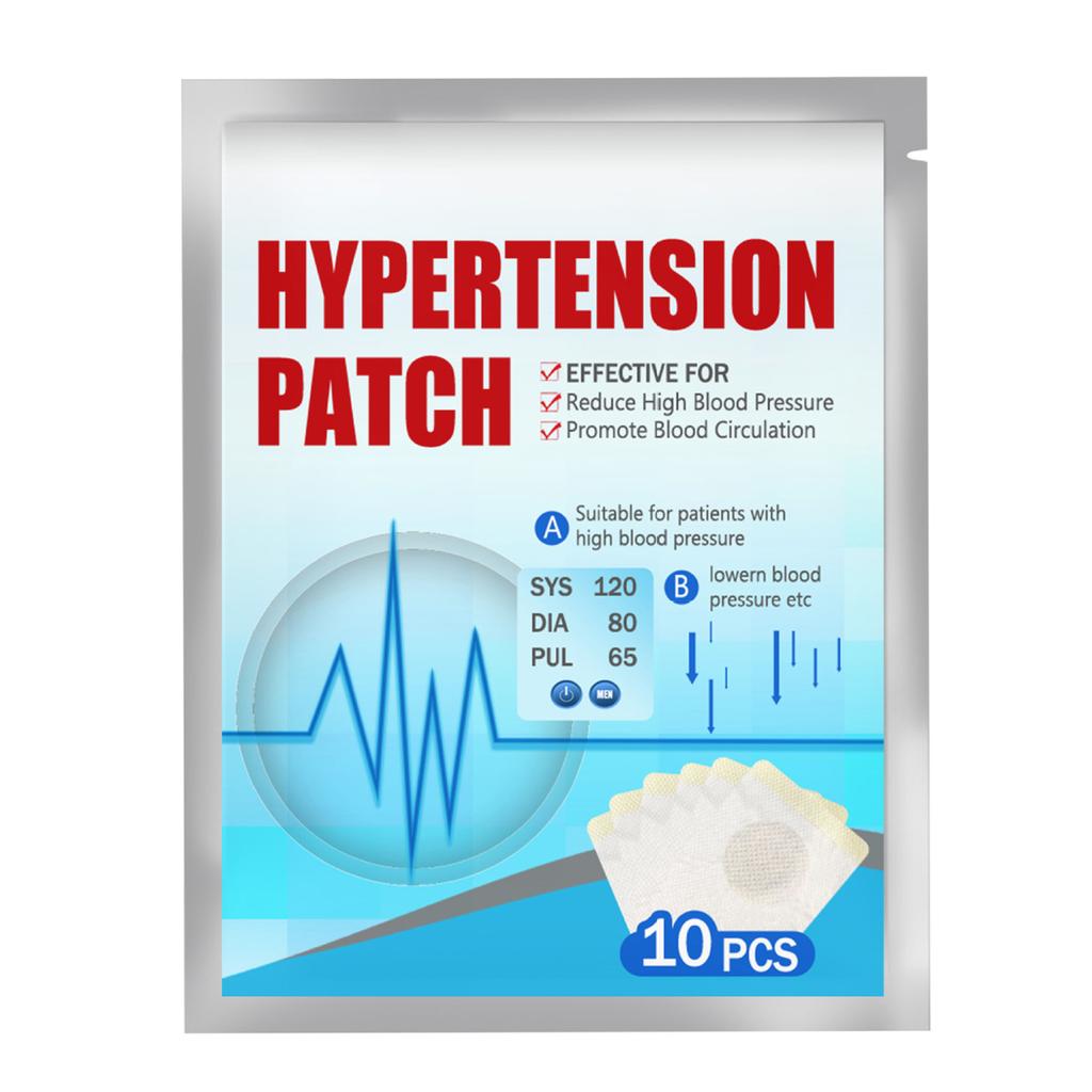 10Pcs Hypertension Patches Extract Lower Blood Pressure Promote Blood Circulation Hlth Care