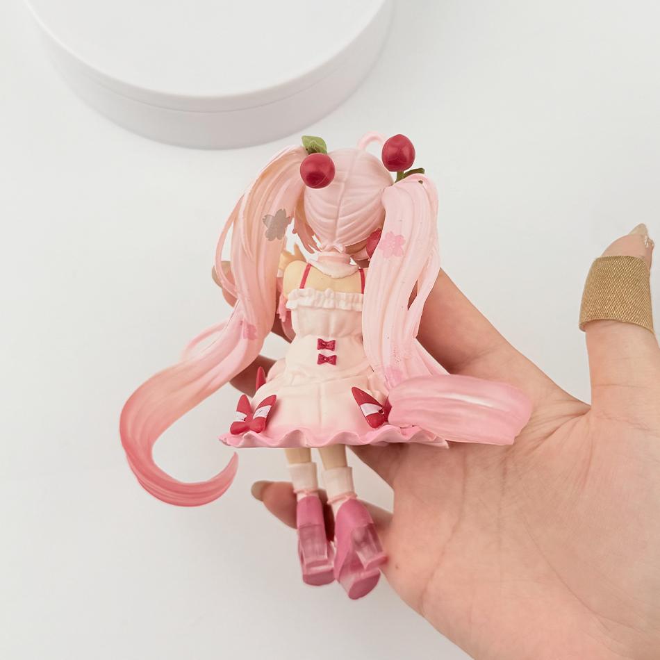Hatsune Miku Anime figure Pink Dress Sakura Miku  Ver PVC Model Action Toys Cherry Pink Blossom Decoration Collect Gift