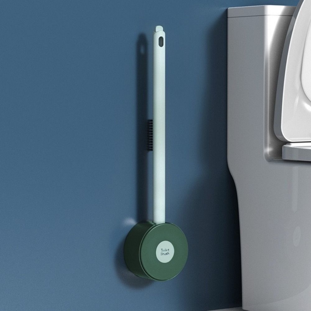 

Высококачественная настенная щетка для чистки, съемный инструмент для чистки, щетка для унитаза, комбинированная силиконовая щетка для туалета, щетка для ванной комнаты зелёный
