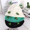 Big Brim Frog Fisherman Hat Breathable Cute Sun Visor Hat Fashion Women Bucket Hat  Leisure Wear