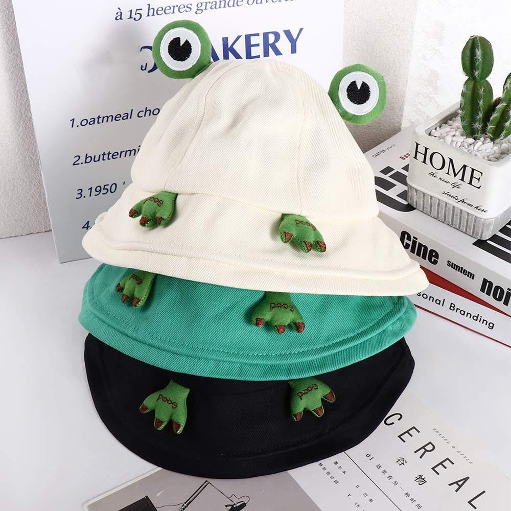 Big Brim Frog Fisherman Hat Breathable Cute Sun Visor Hat Fashion Women Bucket Hat  Leisure Wear