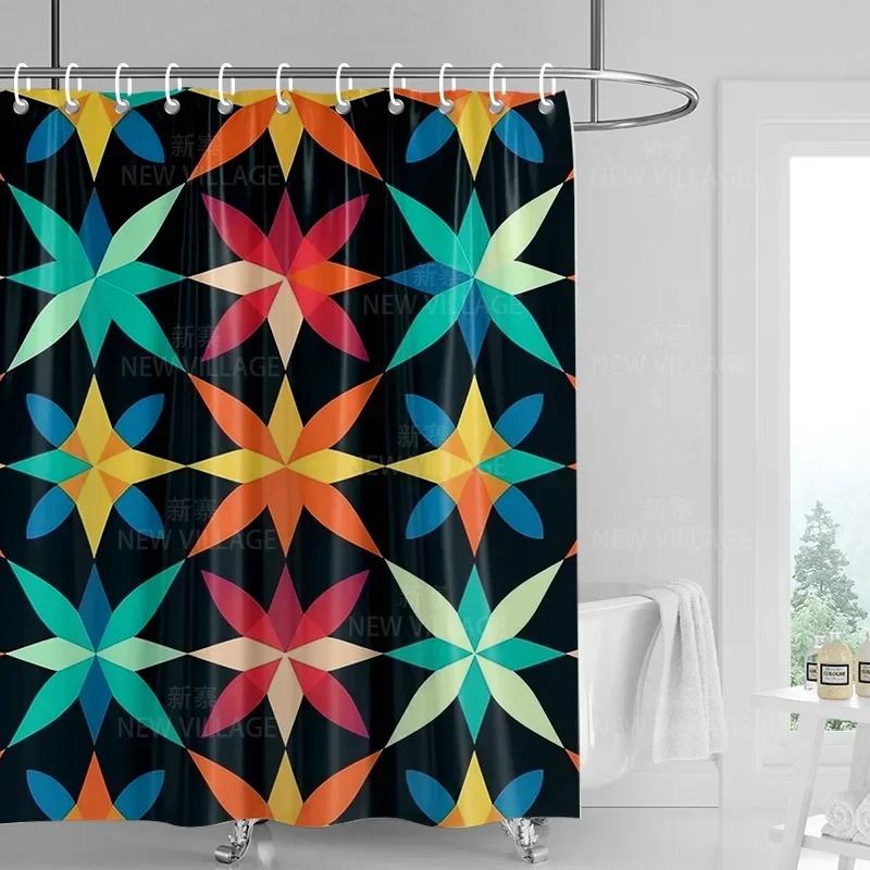 Dekoracja domu zasłony prysznicowe łazienka wodoodporna zasłona materiał Pokój dzienny Nowoczesny Nordycki Nowoczesny prosty wzór geometryczny