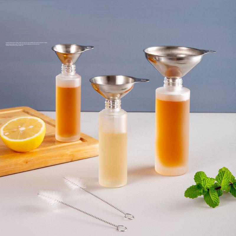 Edelstahl-Trichter, 5-teiliges Set, Metalltrichter mit großem/kleinem Durchmesser, Trichter zum Ausgießen von Küchenöl, Küchenwerkzeuge