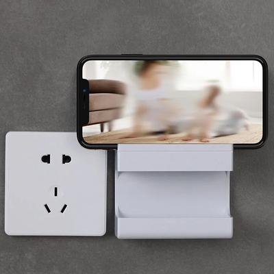 Suporte de controle remoto adesivo sem perfuração suporte de soquete sem perfuração carregamento de celular organizador de sala de estar caixa de armazenamento