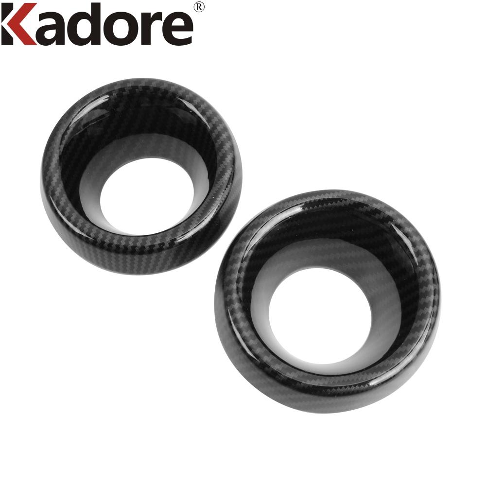 Carbon Fiber Front Fog Light Lamp Cover Trim For Kia Forte Cerato K3    Accessories Car Foglight Frame Covers