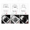 CAR MULTI MEDIA DRIVE 7 BUTTON DECOR COVER TRIM FITS BMW 5 7Series IDRIVE Chrome