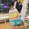 Schoolbag High Value Dopamine Cute Backpack Schoolbag Female Middle and High School Students Contrasting Colors Large Capacity Niche Design Backpack