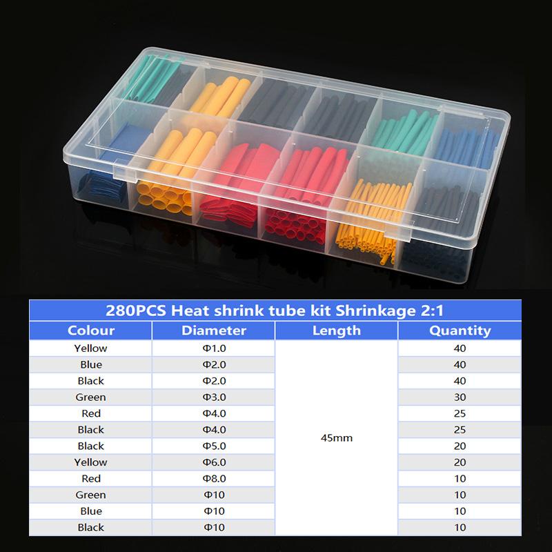 Heat Shrink Tube Shrink Wrapping Assorted Kit Wire Cable Thermoretractile Sleeving Thermoresistant Tube Insulation