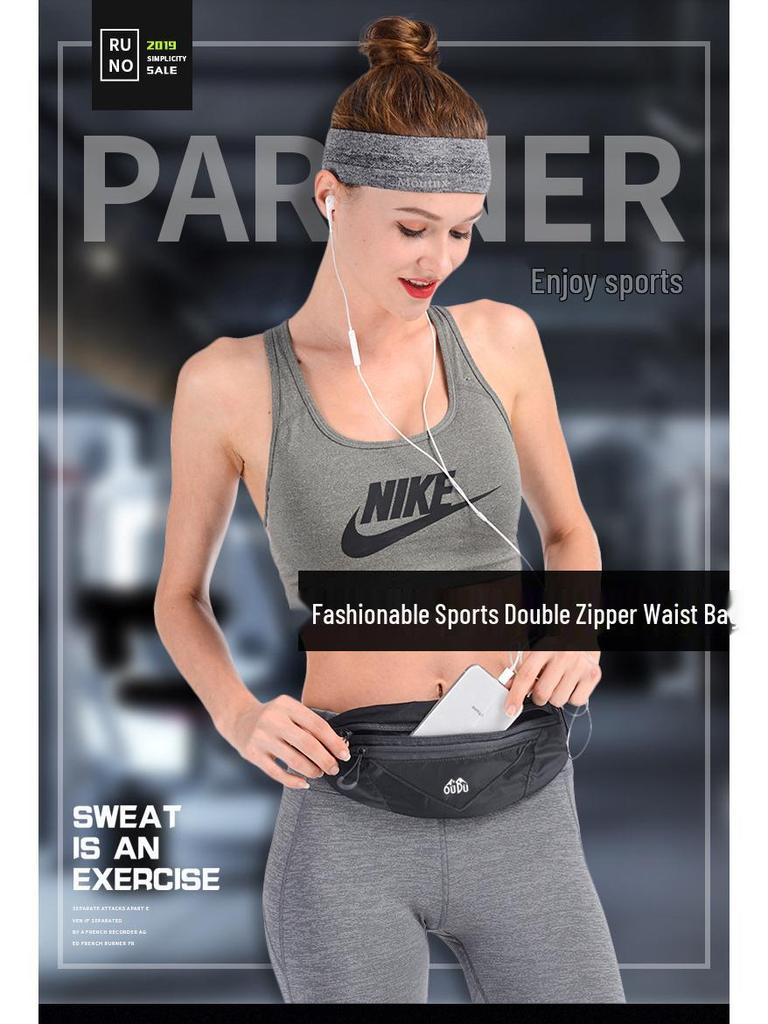 Geantă de talie mobilă unisex ultra-subțire impermeabilă pentru alergare, fitness și dans