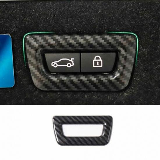 ABS Carbon Fiber Rear Seat Button Handle Panel Cover Trim For BMW 5 Series 18-22