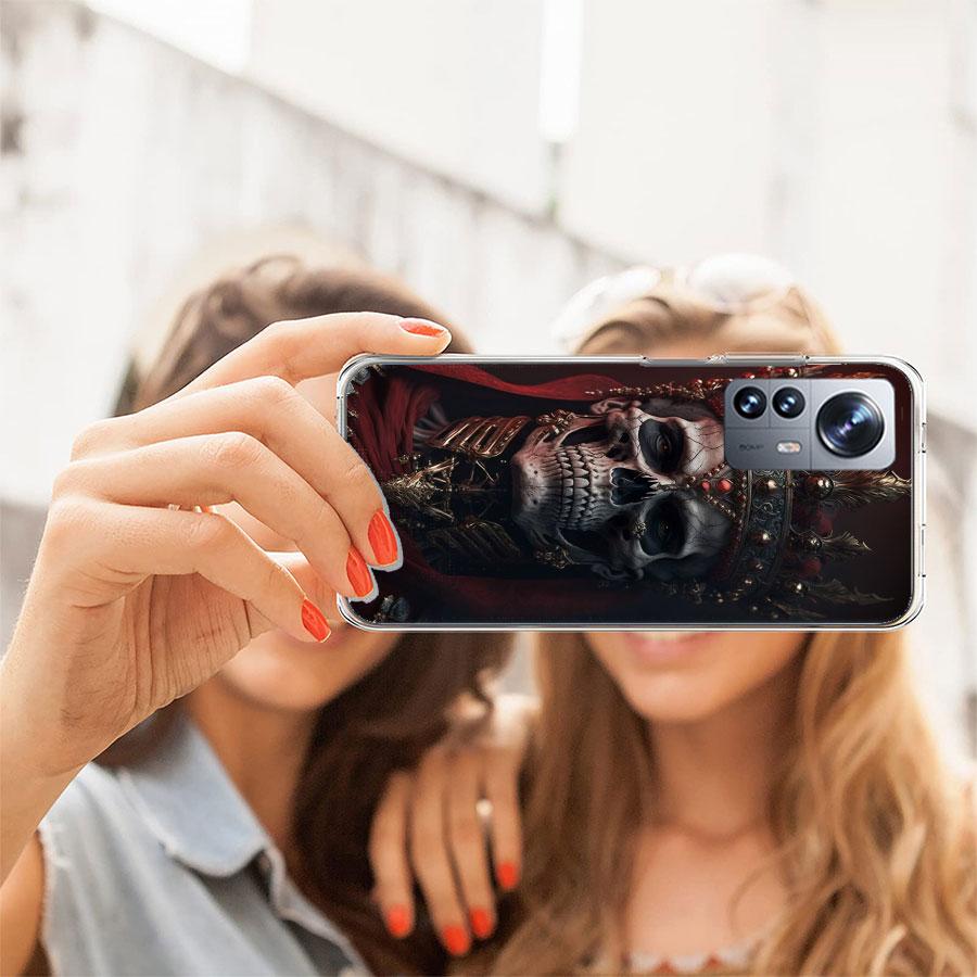 Crown Skeleton Emperor Phone Case For Redmi Note 15 Pro 5G 14 13 12 Pro Plus 11 11T 11E 11S 10 Pro 10S 9 9S Cover Cell Clear wit