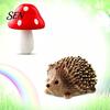 Cute Hedgehog Mushroom Set Micro Landscape Ornaments for Moss Terrariums Fairy Garden Decor, Miniature Decor Figurine, Mini Statue, Potted Plant